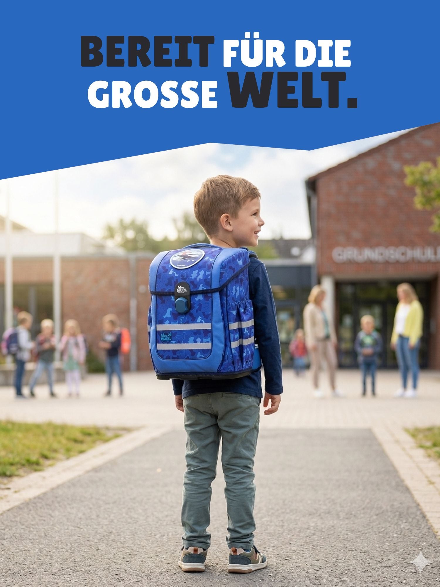 McNeill Ranzen-Set Ergo Complete Puzzle Ninja Schulranzen Blau für Jungen ab der 1. Klasse