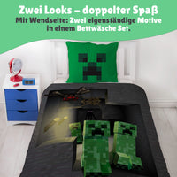 Wendeseite mit zweitem dunklem Motiv auf Bett gezogen