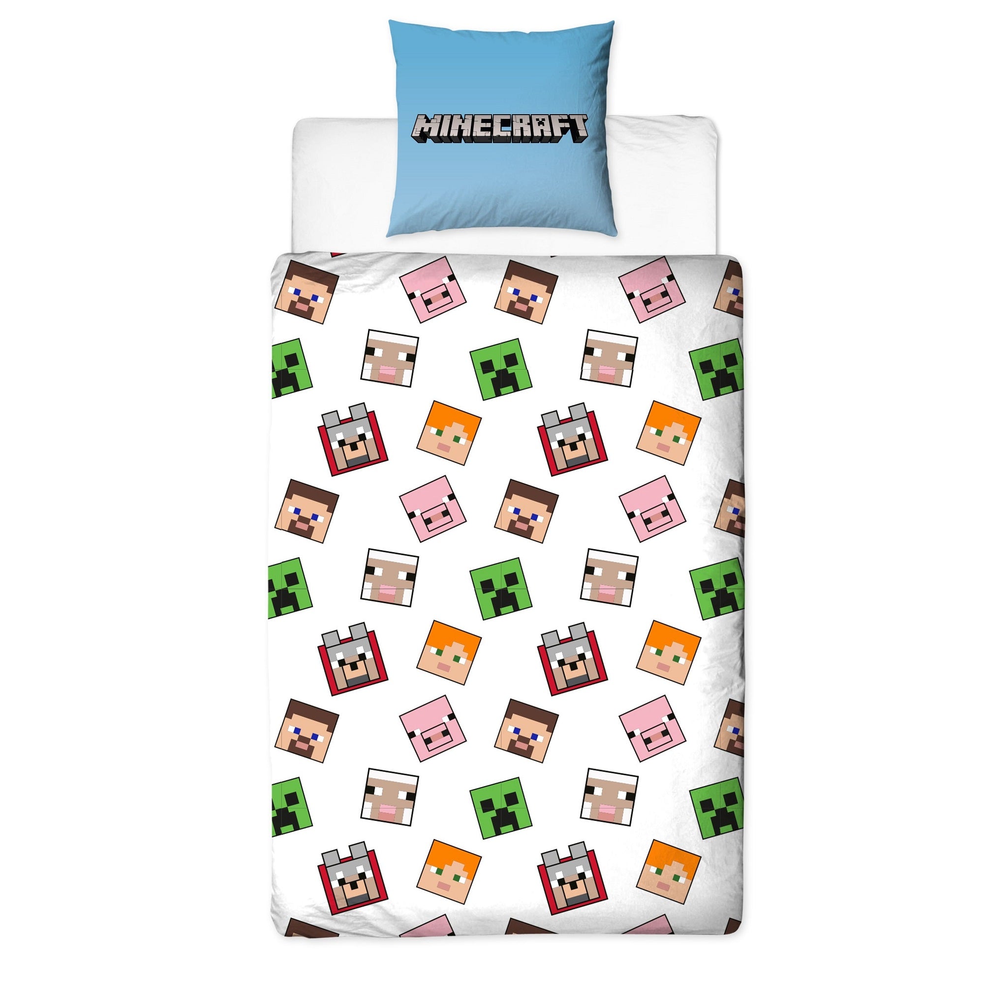 Rückseite weiß mit Muster aus Pixel Köpfen