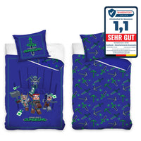 Infotafel Note Warentest Online 1,1 für Baumwoll Bettwäsche von Familando