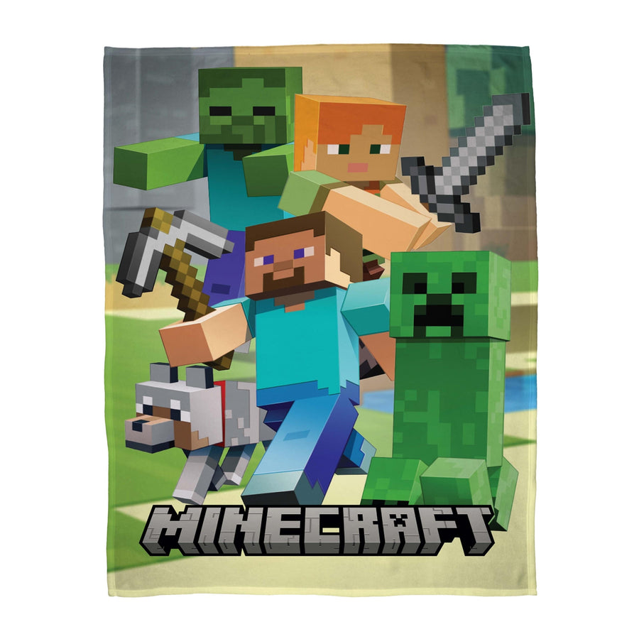 Mine Craft Minecraft Kuscheldecke Wohndecke Decke Fleece Zombie Creep Steve Alex