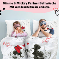 Größe und Lieferumfang der Partnerbettwäsche 4-teilig in 135x200 80x80 cm