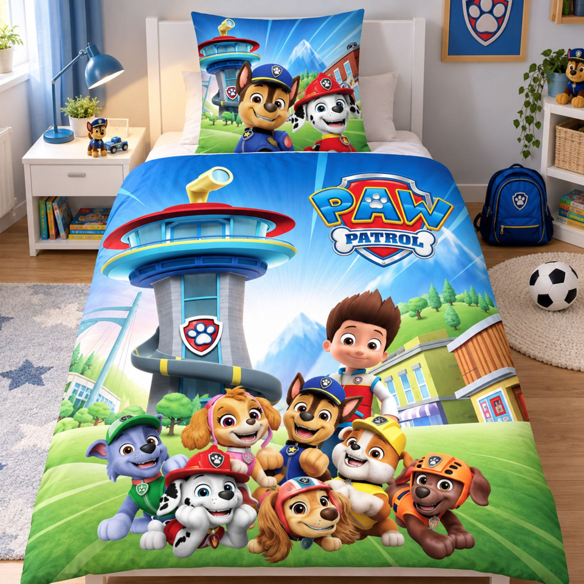 Paw Patrol Bettwäsche 135x200 cm für Jungen und Mädchen 