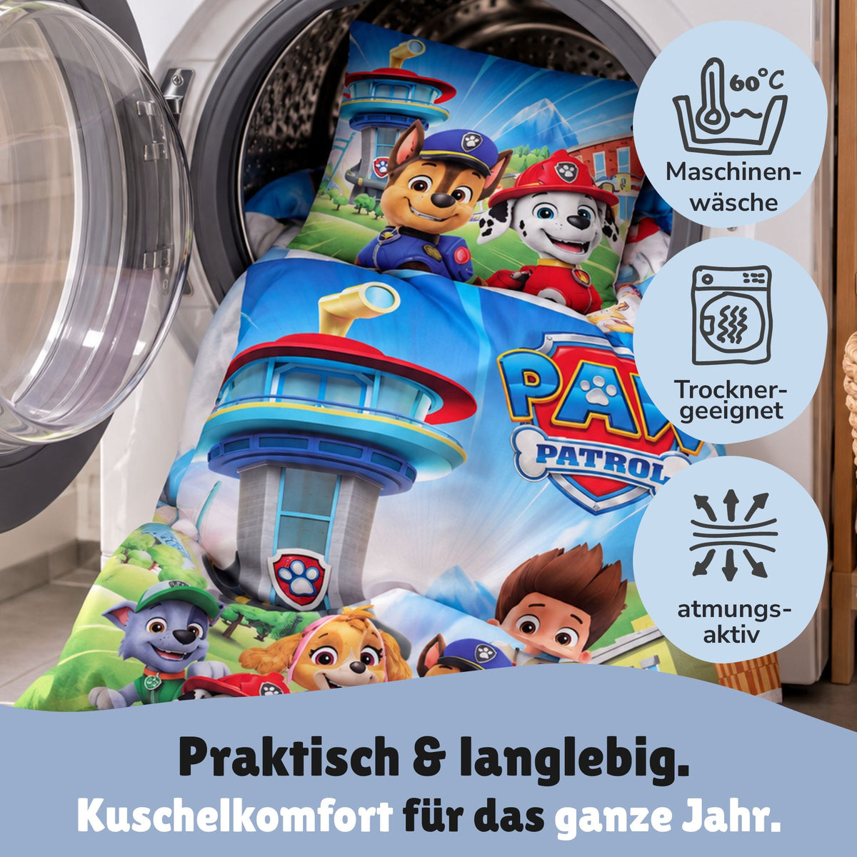 Waschanleitung Paw Patrol Kinderbettwäsche Set