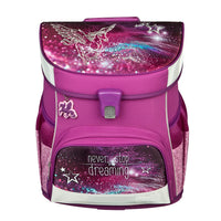 Scooli Schulranzen für Mädchen mit lila Pegasus Motiv Frontansicht 