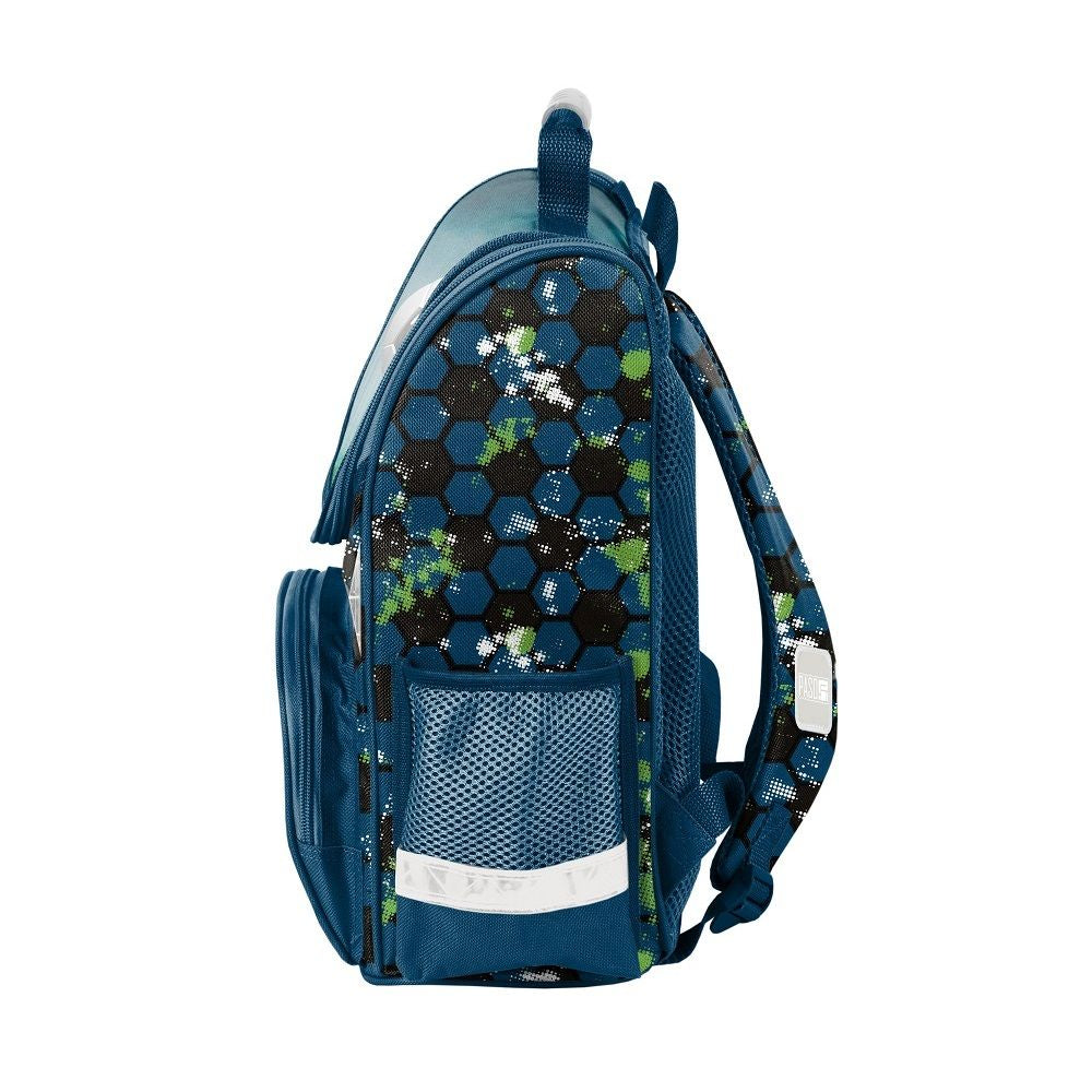 Jungen Schultasche Seintenansicht Gummizug-Tasche