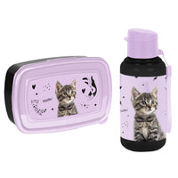 Brotdose und Trinkflasche aus Kunststoff