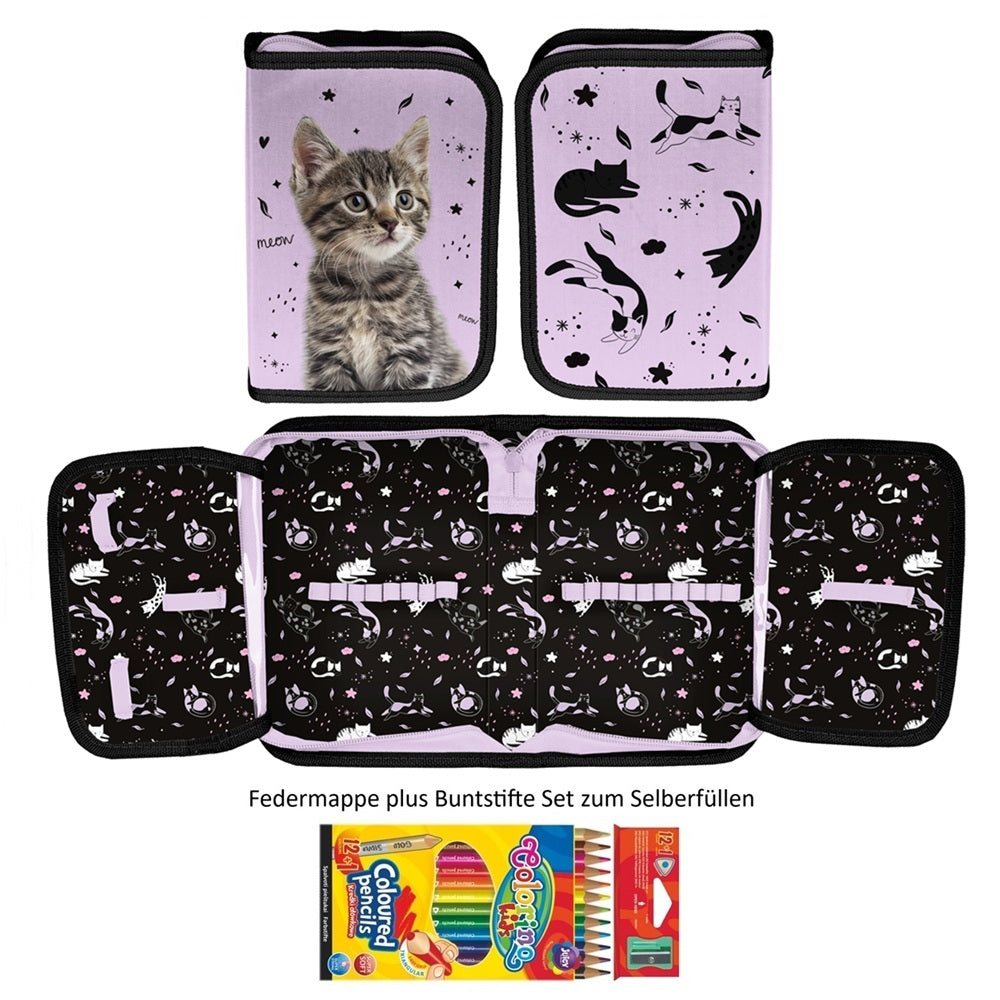 Federmappe mit Buntstifte Set zum Selberfüllen