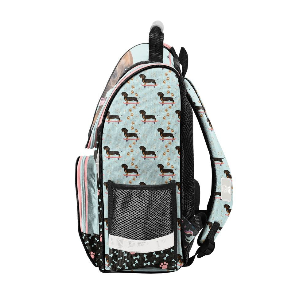 Mädchen Schultasche Seintenansicht Gummizug-Tasche