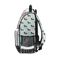 Mädchen Schultasche Seintenansicht Gummizug-Tasche