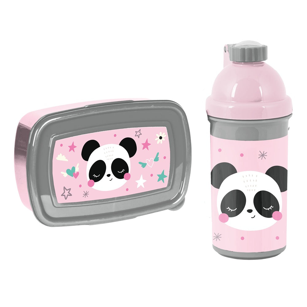 Brotdose und Trinkflasche aus Kunststoff