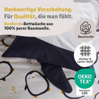 Infotafel Material 100% Baumwolle und Renforcé Qualität - Detailansicht Ohr