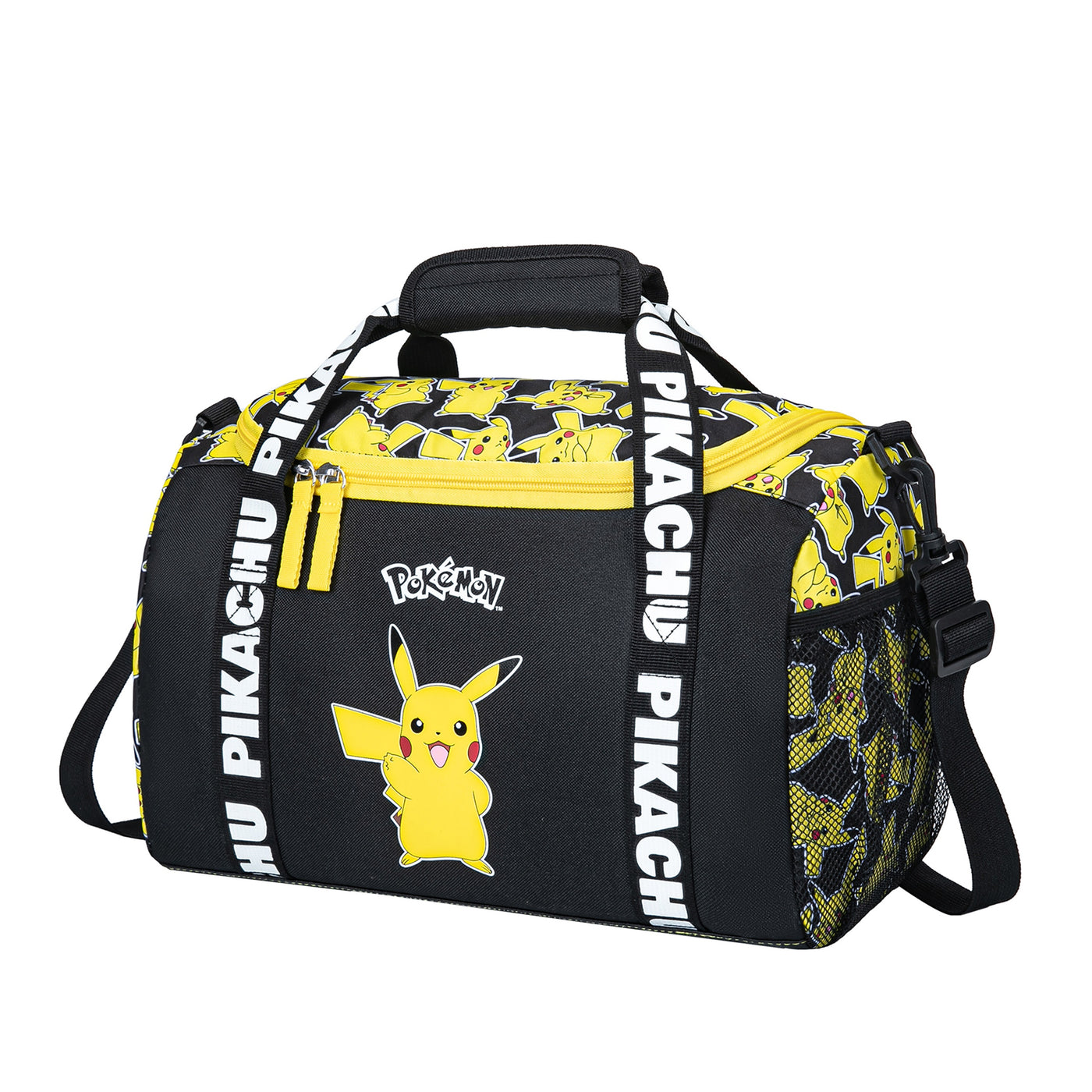 Schwarz Gelbe Pokemon Sporttasche mit Pikachu Motiv