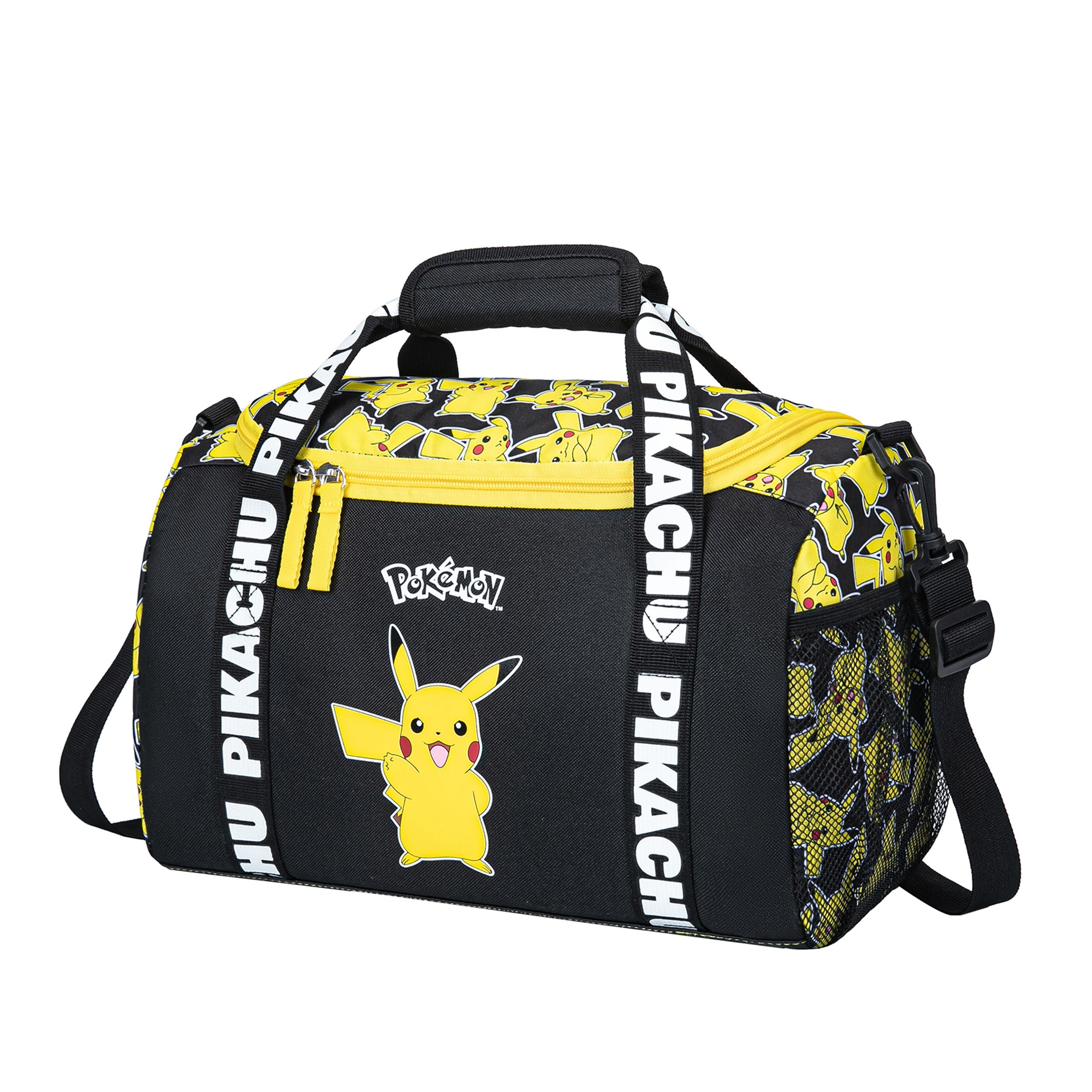 Schwarz Gelbe Pokemon Sporttasche mit Pikachu Motiv