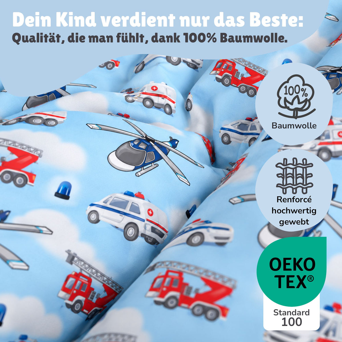 Bettwäsche 100% Baumwolle Renforcè Linon