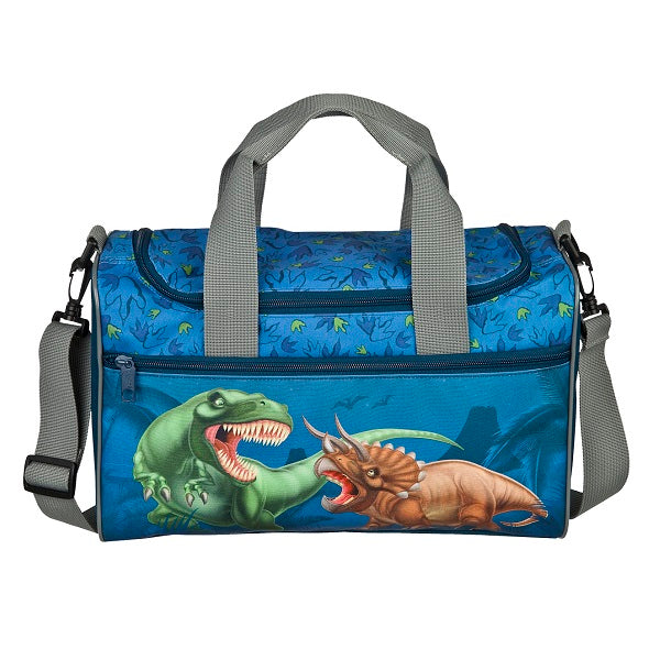 Sporttasche DINOSAURIER (Maße: ca. 35 x 24 x 16 cm | Material: Polyester | mit Reißverschluss-Hauptfach)
