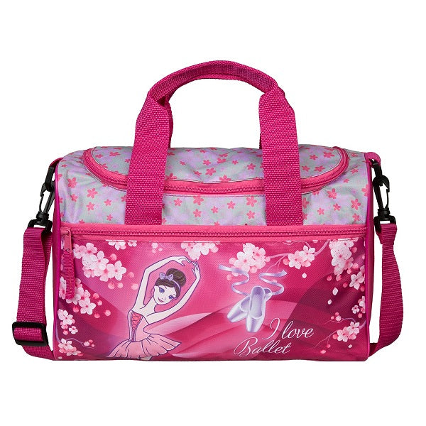 Sporttasche BALLERINA BALLETT (Maße: ca. 35 x 24 x 16 cm | Material: Polyester | mit Reißverschluss-Hauptfach)