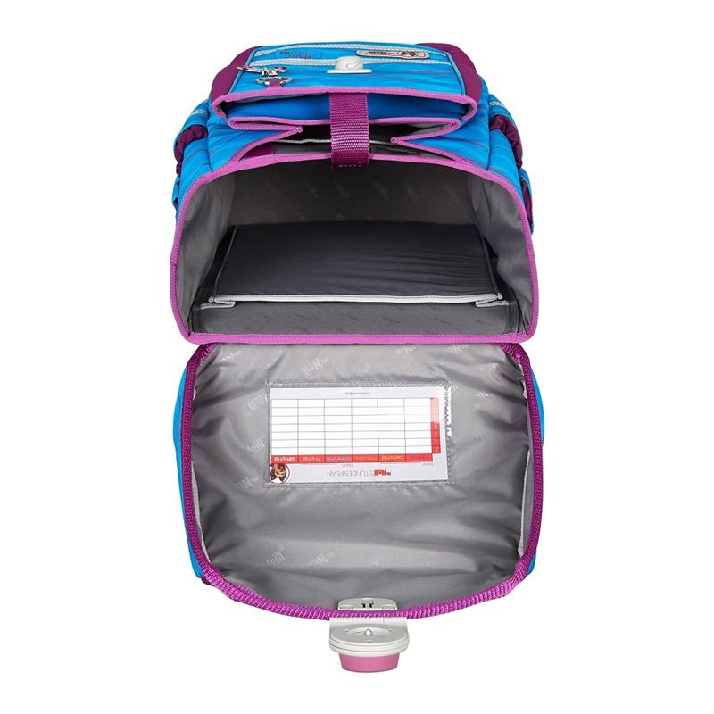 McNeill Ergo Complete Schulranzen Set FINNY Delfin · Ergonomisch, große Schultasche 20 Liter · Brust-, Schultergurt & Rückenbett verstellbar