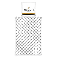 Harry Potter Bettwäsche Set 2-teilig 135x200 80x80 cm - Renforcé Bettwäsche für aus 100% Baumwolle mit Knopfleiste - Weiß, Öko-Tex zertifiziert