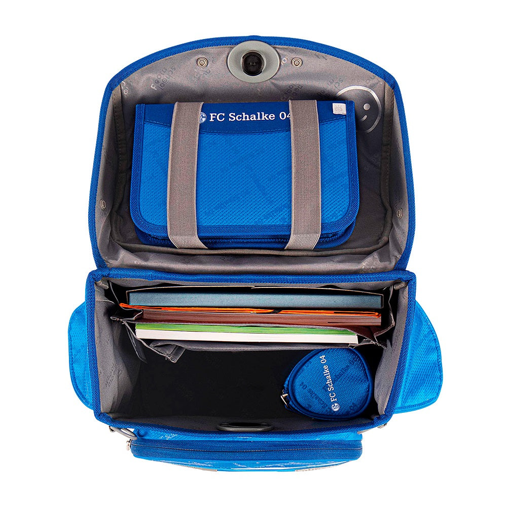 School Mood Fußball Schulranzen für Jungen 1. Klasse FC Schalke 04 Schultasche im Set 10-teilig mit großer Schultüte 85 cm