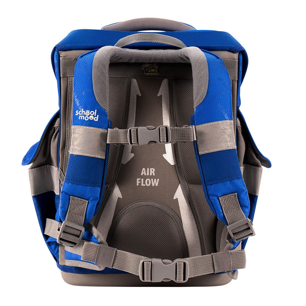 School Mood Fußball Schulranzen für Jungen 1. Klasse FC Schalke 04 Schultasche im Set 9-teilig mit Dose, Flasche und gefüllter Federmappe