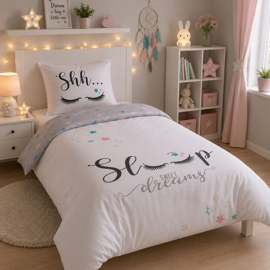 Sweet Dreams Sleep Bettwäsche Set 2-teilig 135x200 80x80cm Linon / Renfoce Baumwolle