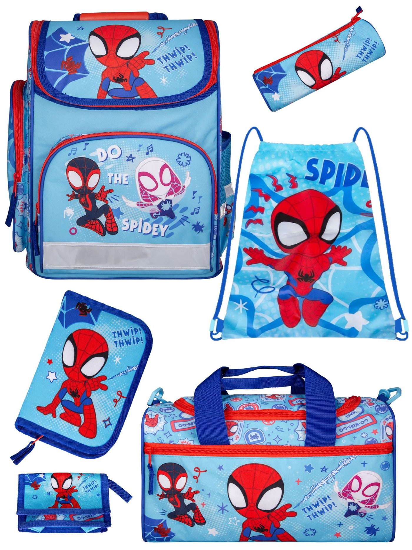 Spidey Schulranzen Set für Jungs und Mädchen 6-teilig mit Sporttasche
