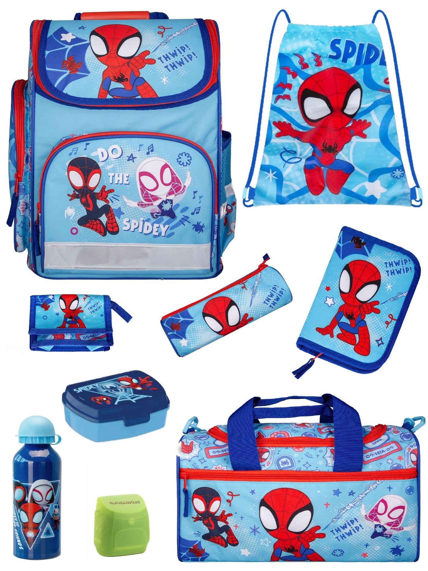 Spidey Schulranzen Set für Jungs und Mädchen 6-teilig mit Sporttasche