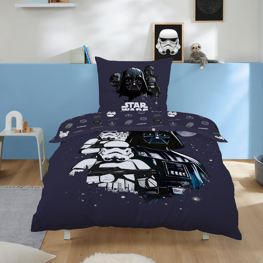 Star Wars Bettwäsche "Darth Vader" 135x200cm 80x80cm 100% Baumwolle Renforcé mit Reißverschluss