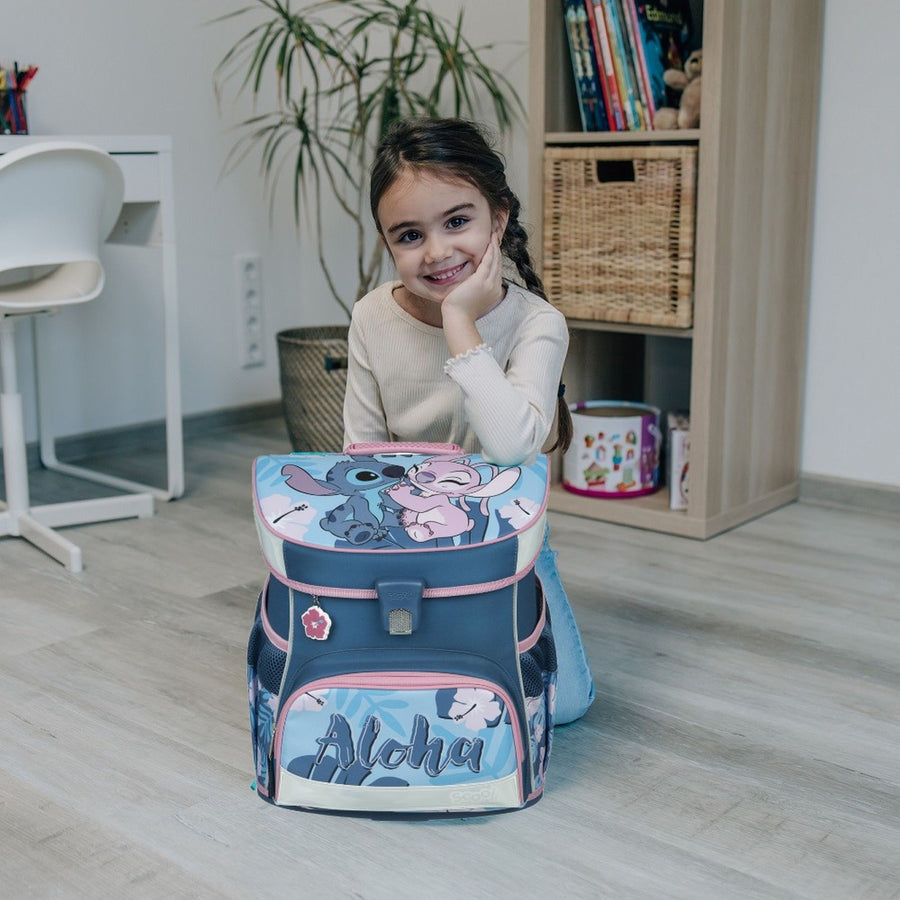 Stitch Schulranzen Set 10-teilig mit Sporttasche und Schultüte für Mädchen 1. Klasse
