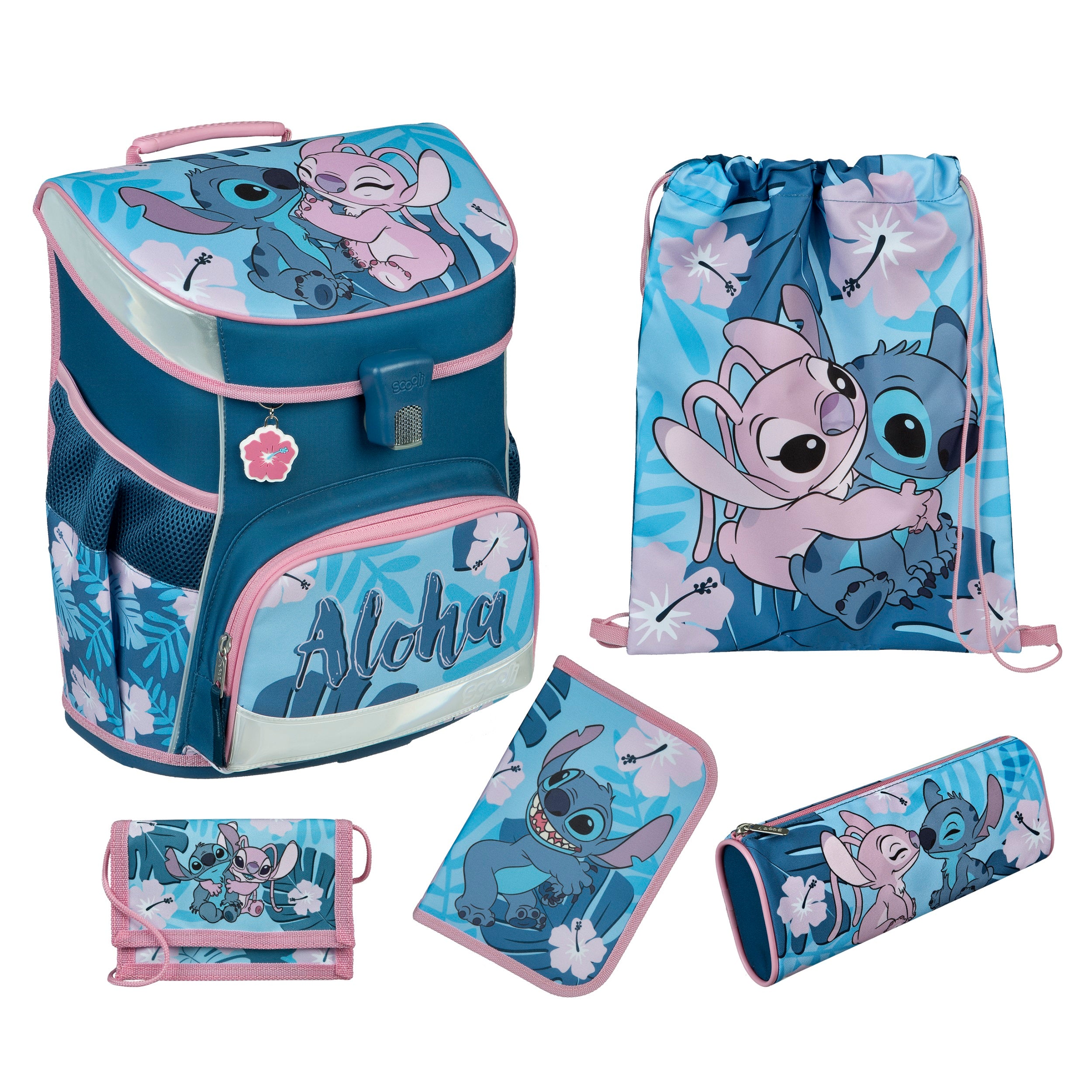 Stitch Schulranzen Set für Mädchen 1. Klasse