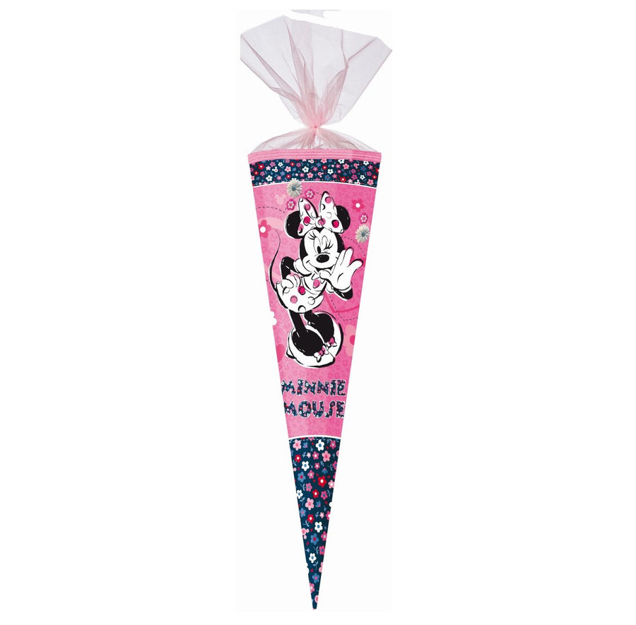 große Schultüte / Zuckertüte DISNEY MINNIE MAUS ca. 85 cm (Länge) | 6-eckig | Durchmesser ca. 25 cm