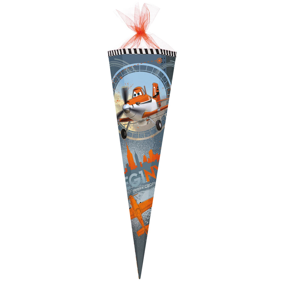 Schöne große Schultüte 85 cm mit Disney's Planes Motiv Dusty Rot Blau