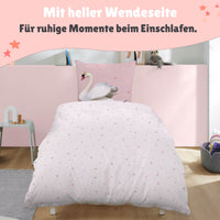 Vorder und Rückseite nebeneinander überlappend mit Text 