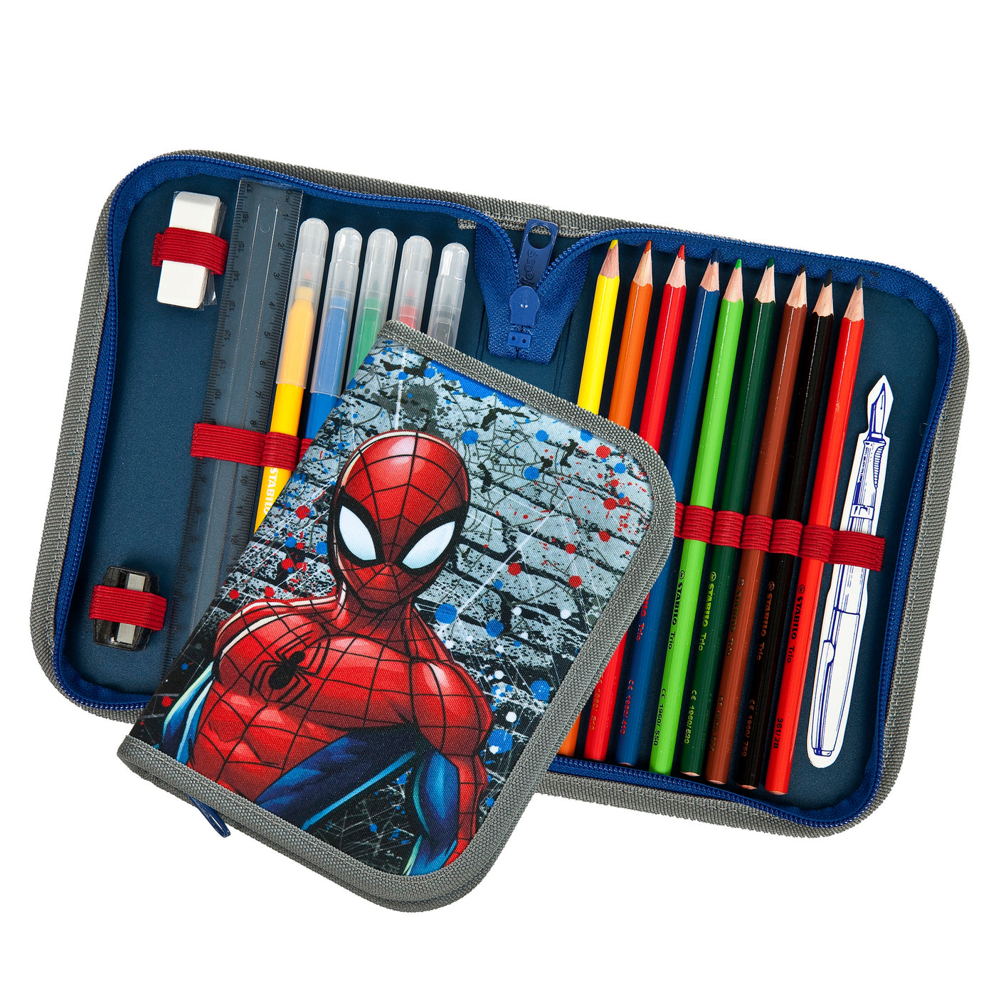 Scooli Ranzen-Set 5-teilig SPIDER-MAN Schulranzen Set mit Federmäppchen