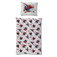 Spiderman Bettwäsche Set 135x200 80x80 cm Fleece Bettwäsche für den Winter mit Reißverschluss