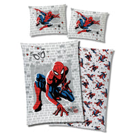 Spiderman Bettwäsche Set 135x200 80x80 cm Fleece Bettwäsche für den Winter mit Reißverschluss