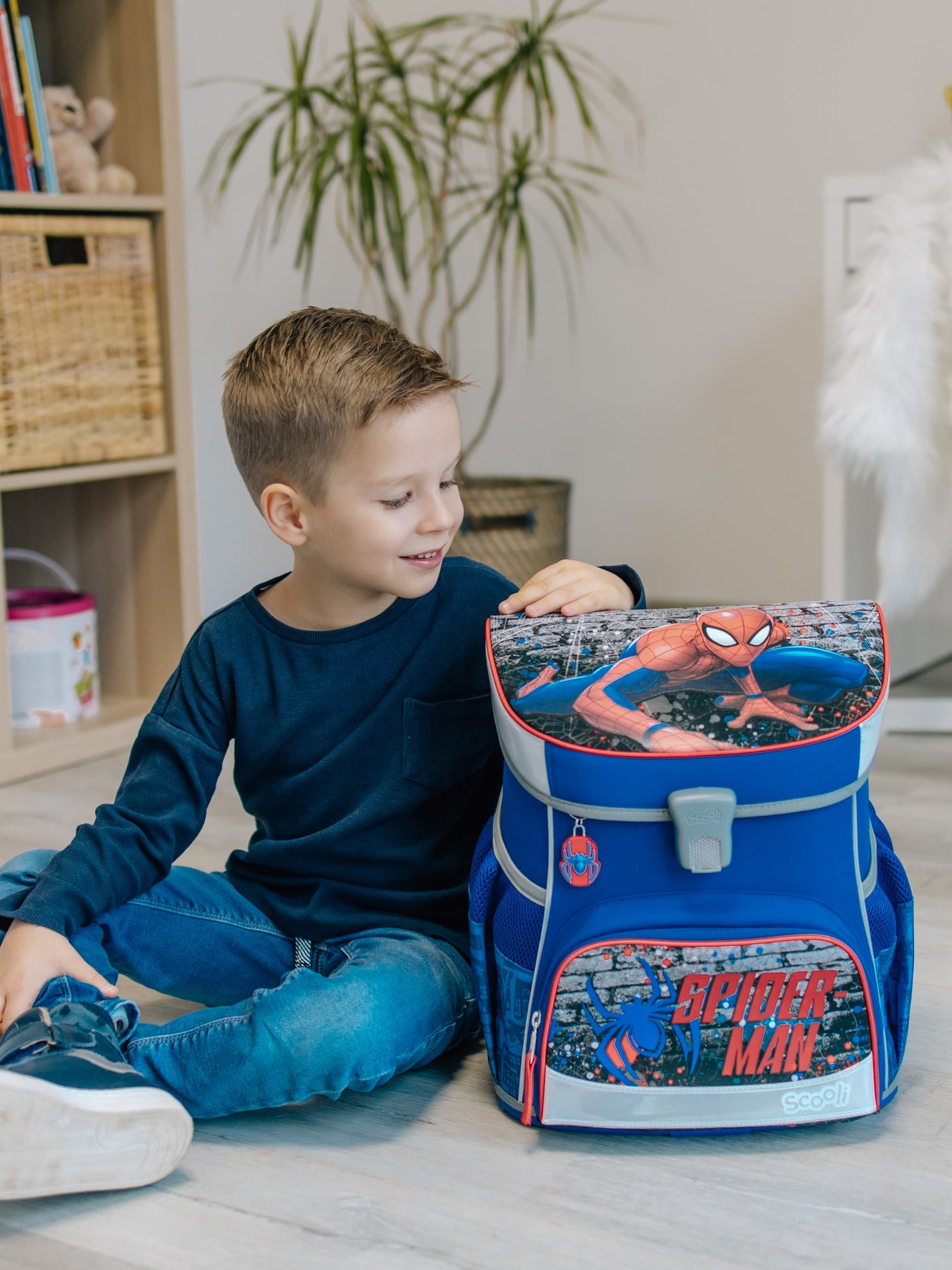SPIDERMAN Schulranzen für Jungen Scooli Campus Fit im Set 9 tlg. inkl. Sporttasche