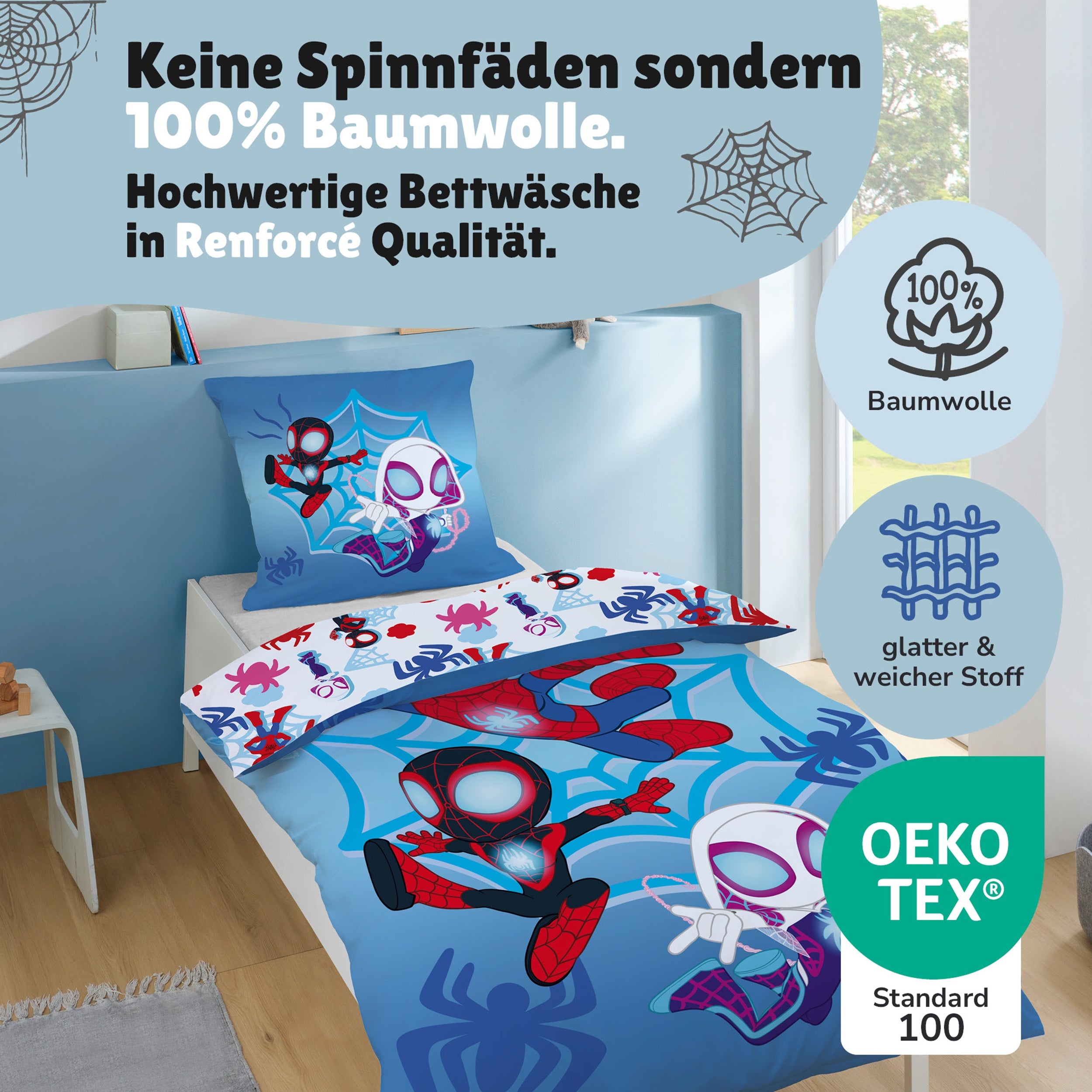 Infotafel Material 100% Baumwolle und Renforcé Qualität