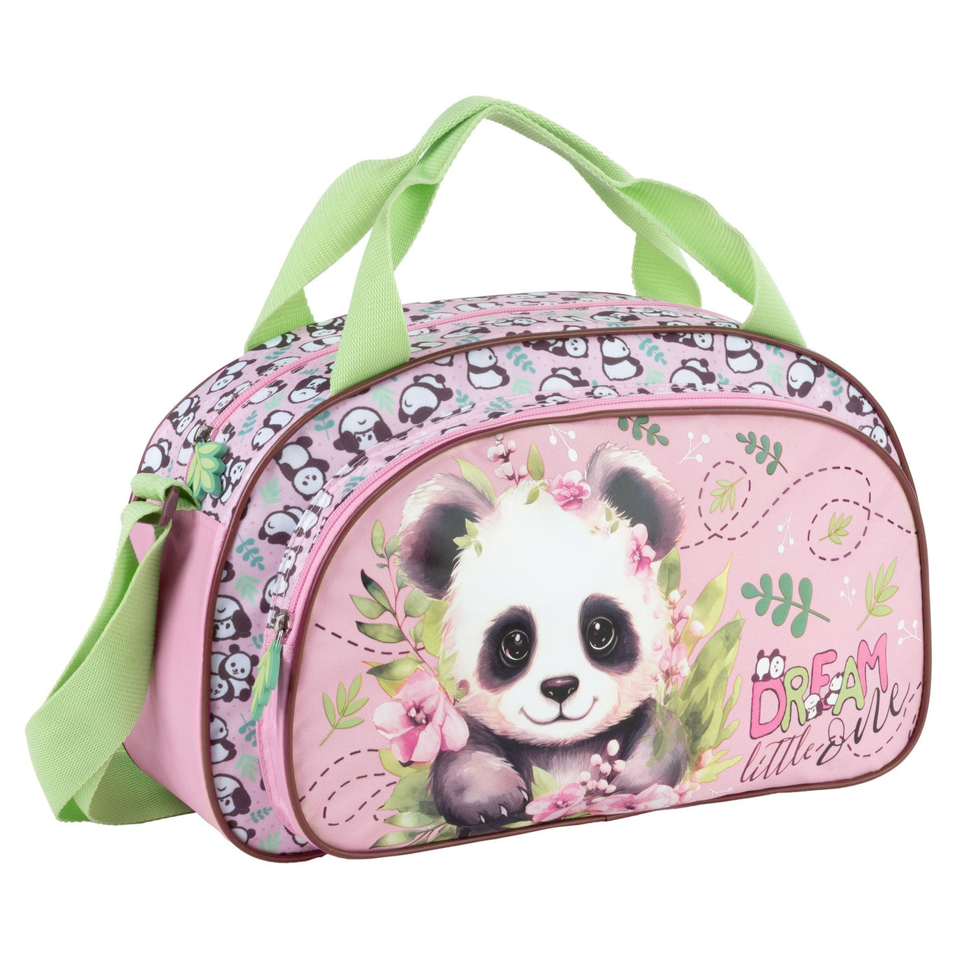 Familando Panda Bär Schulranzen Set 8-teilig, rosa - Schultasche ab. 1 Klasse