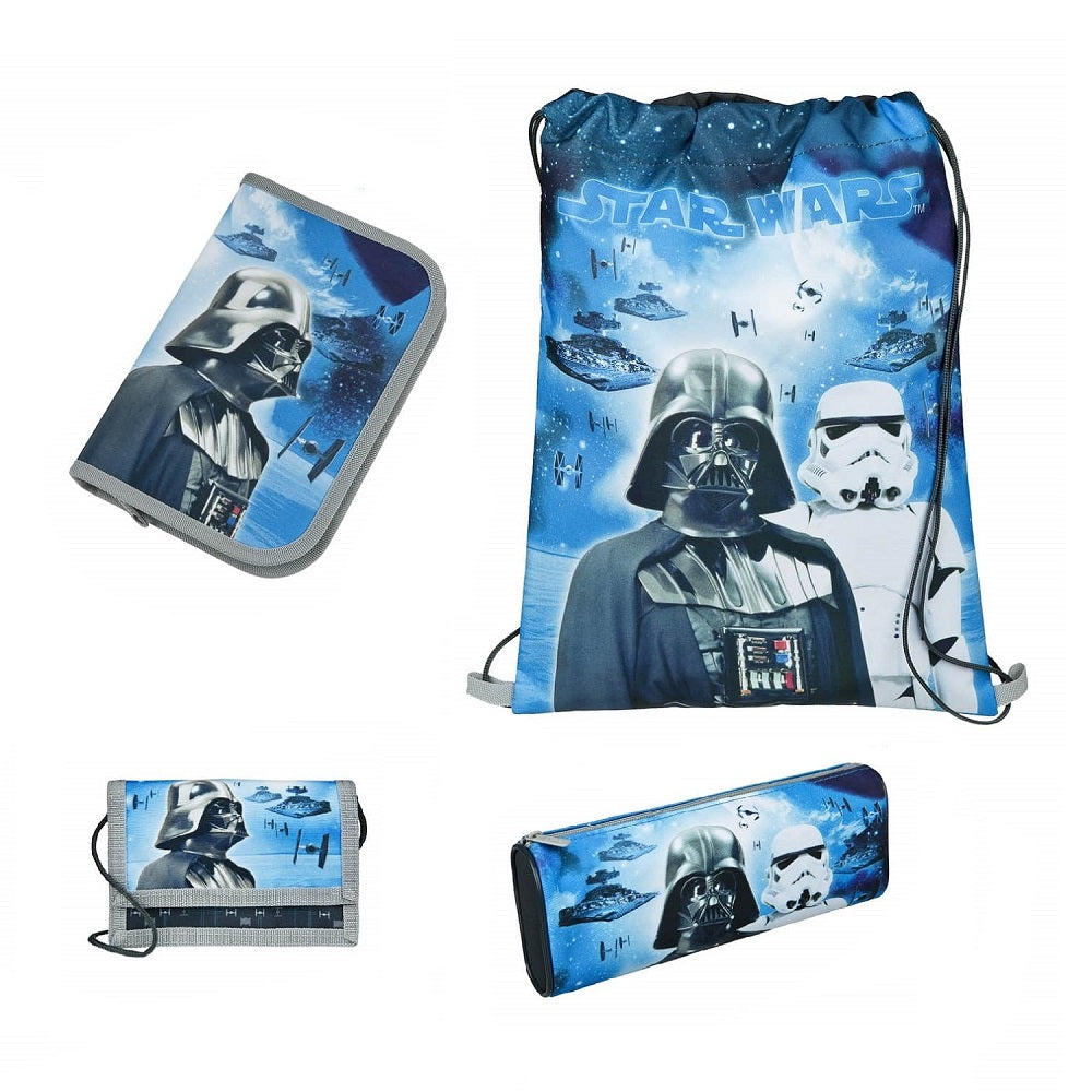 Star Wars Schulranzen Blau Grau Ansicht Innenraum