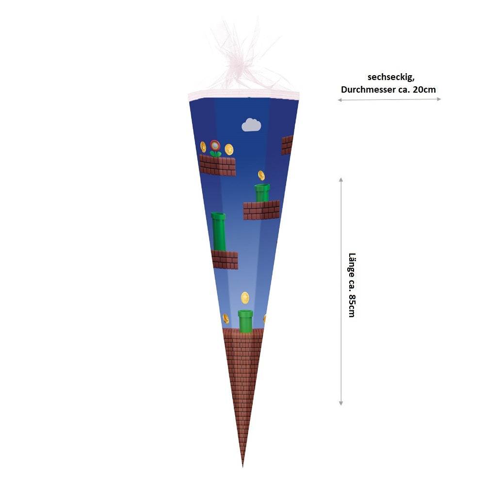 Nestler Schultüte Rohling Bastel Zuckertüte 85cm Blau