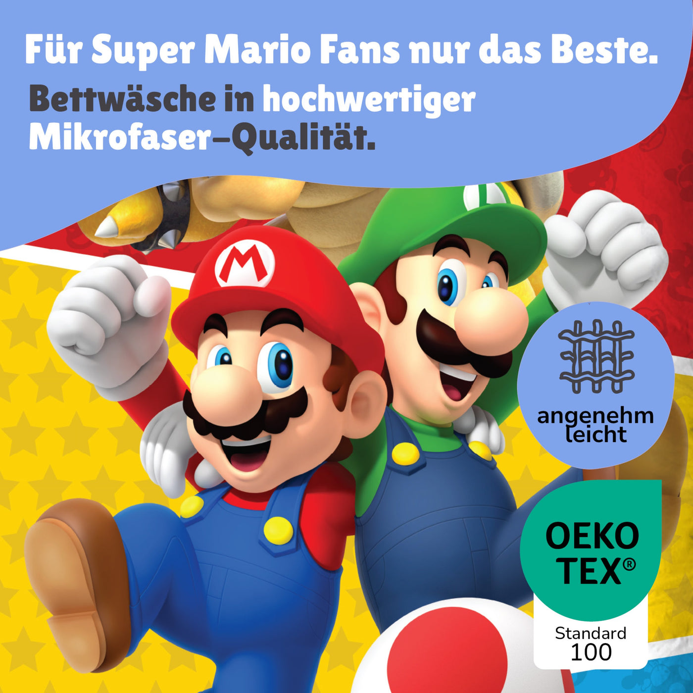 Infotafel Qualität der Bettwäsche aus Mikrofaser