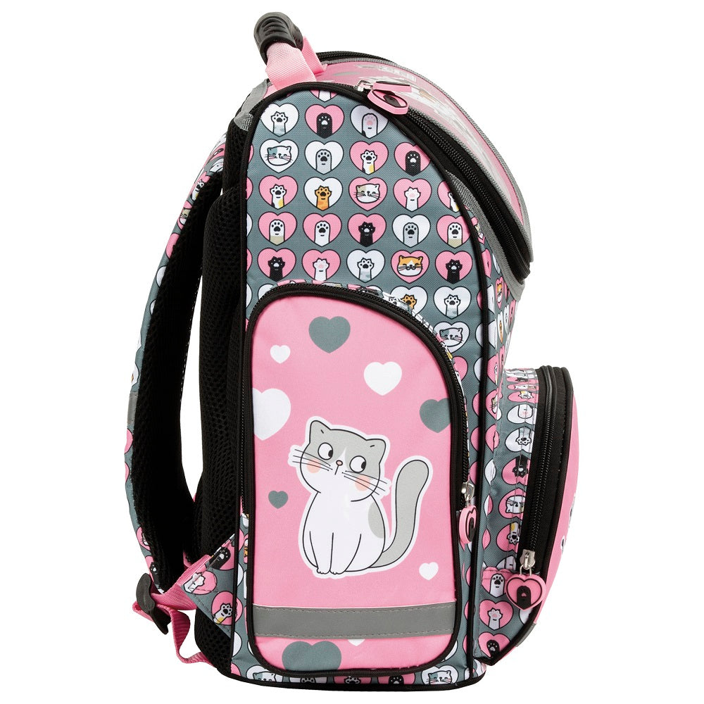 leichte Schultasche mit Katzen Motiv