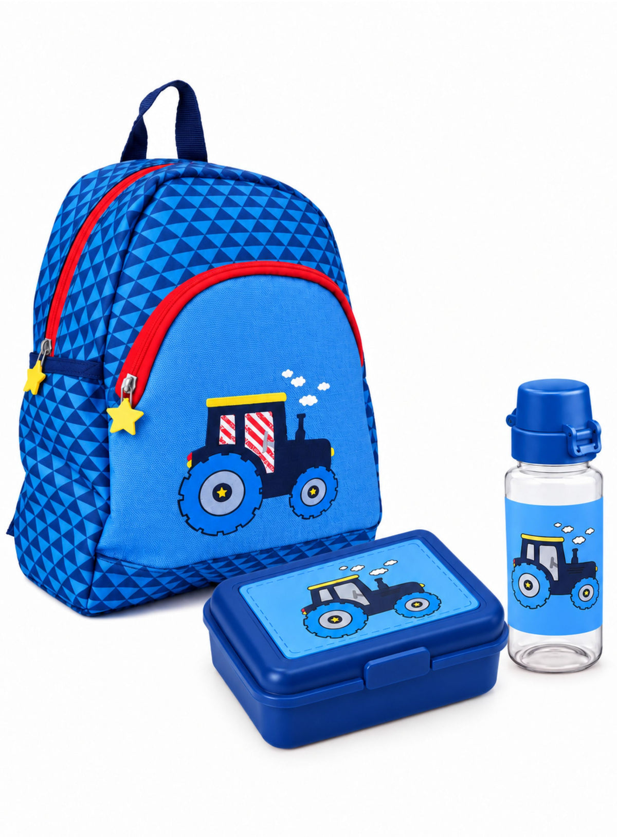 Die Spiegelburg Kinder Rucksack TRAKTOR 3-teiliges Set für Kinder ab 2 Jahren