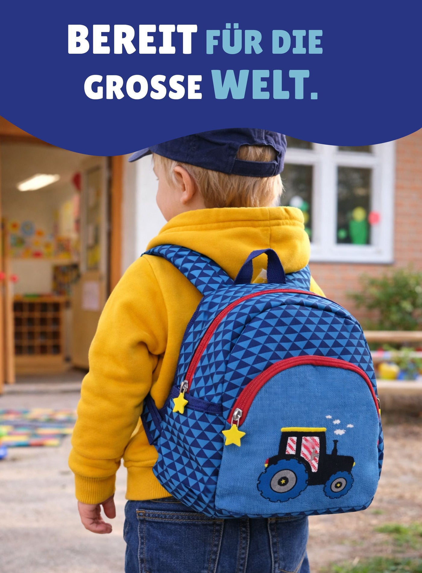 Kinder Rucksack Die Spiegelburg TRAKTOR für Kinder ab 2 Jahren; mit Brustgurt