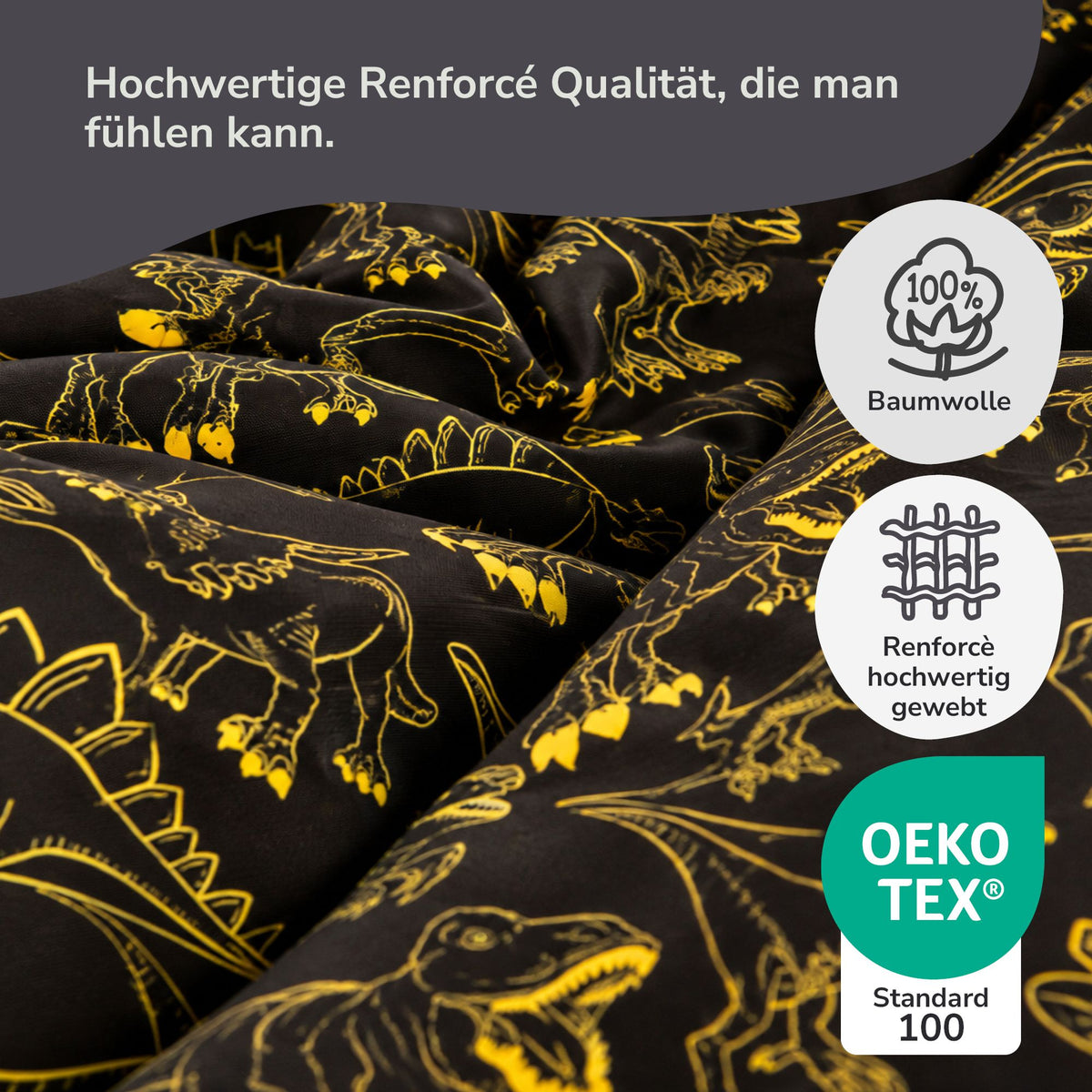 Infotafel Material 100% Baumwolle und Renforcé Qualität 