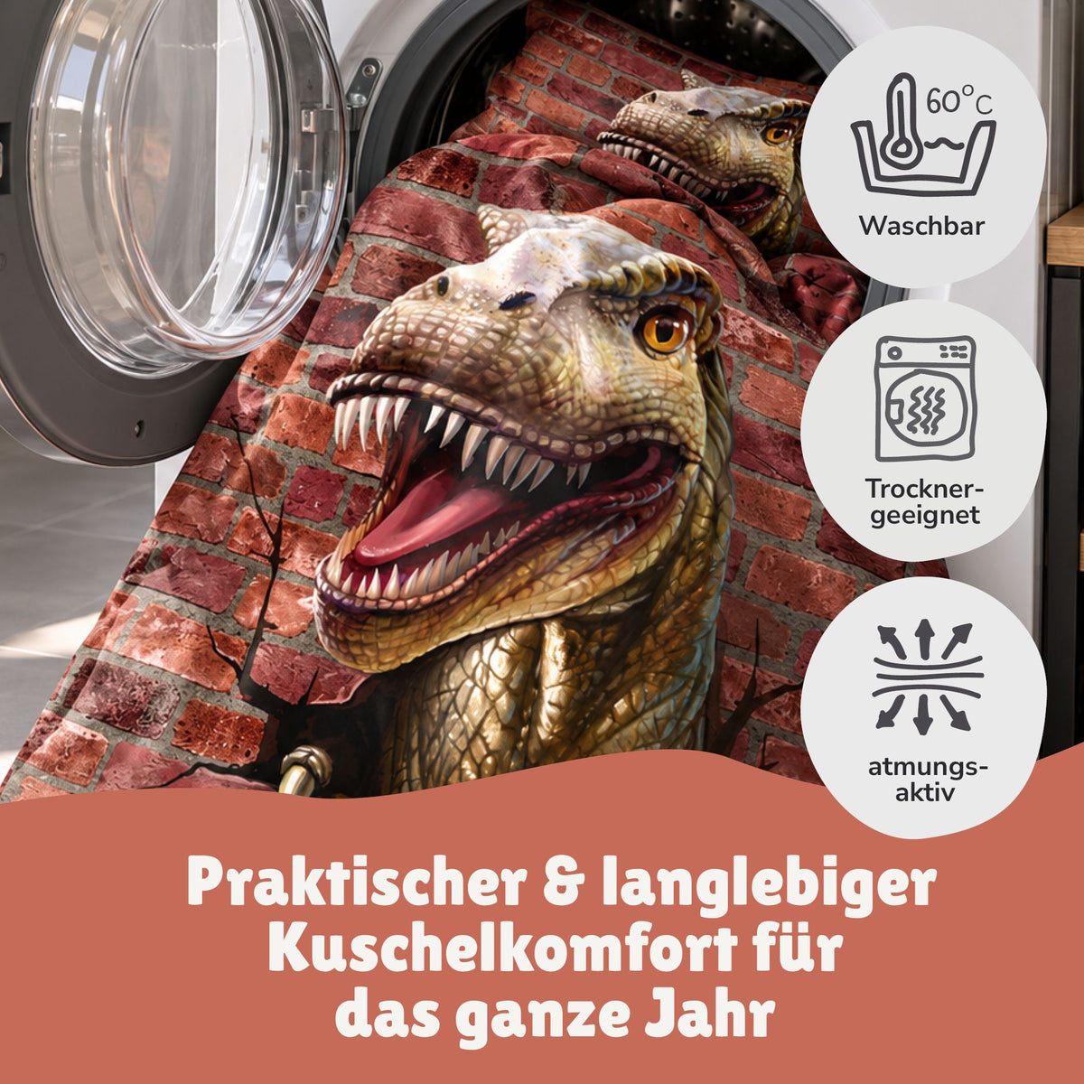 Infotafel Pflege Maschinenwäsche und Trocknergeeignet