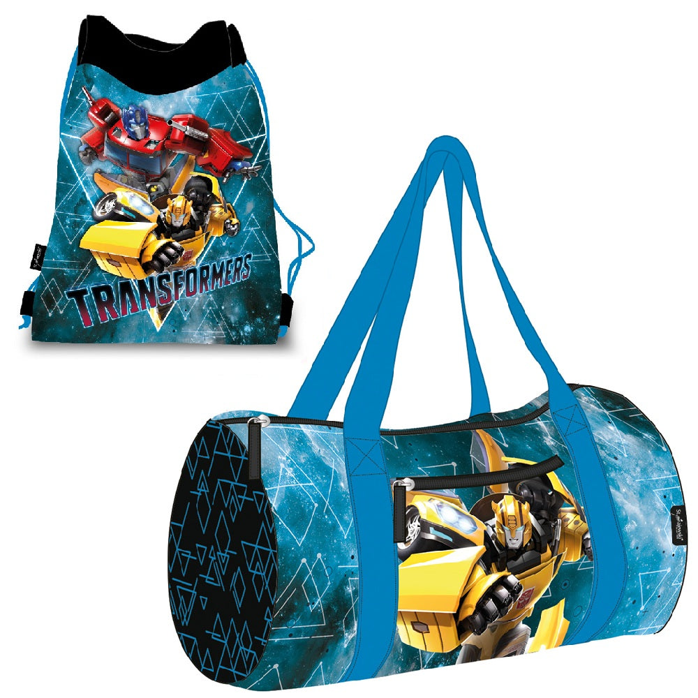 Transformers große Sporttasche und Schuh- / Turnbeutel im Set passend zum Schulranzen
