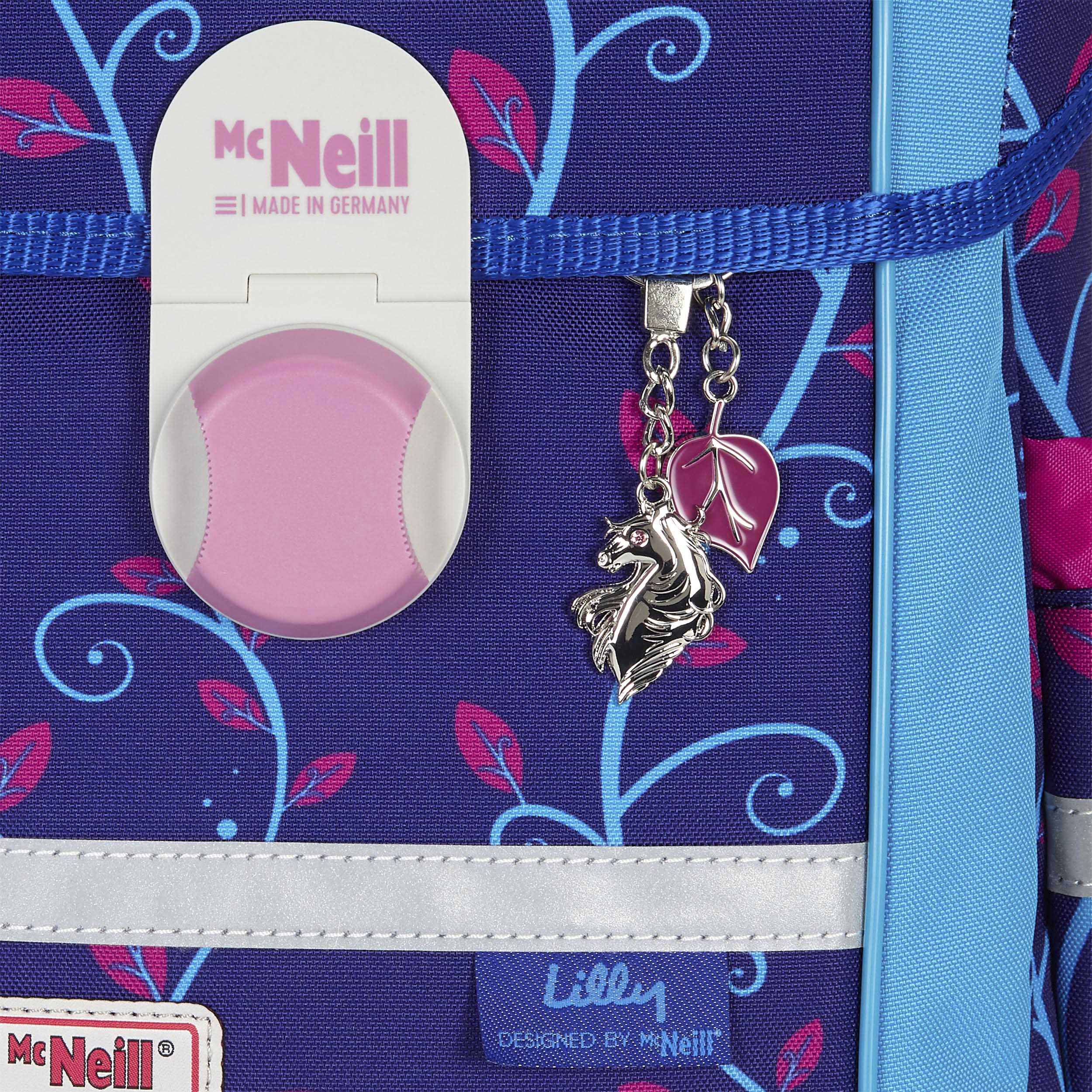 Detailansicht Schlüsselanhänger in Einhorn-Form vom McNeill Schulranzen "Lilly"